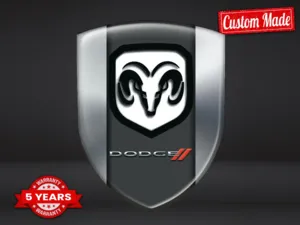 Dodge Harzaufkleber Exklusive Edition Glänzende Domes